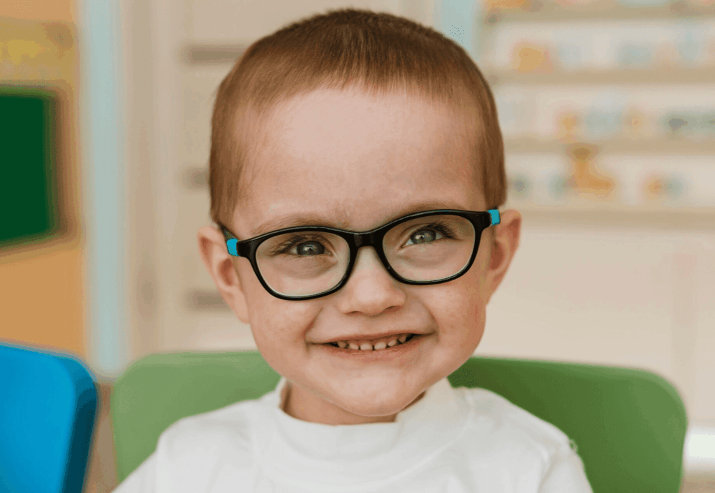 special child with pair of glass